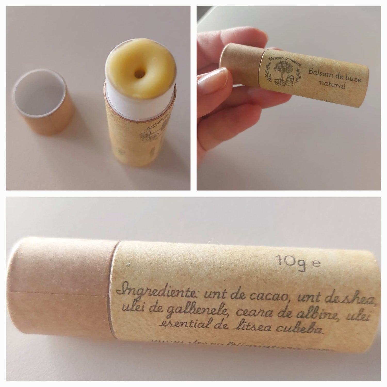 Balsam de buze Natural - 👣 Desculți în Natură