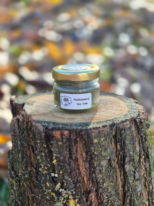 Cremă Naturală cu Rostopască si Tea Tree - 👣 Desculți în Natură
