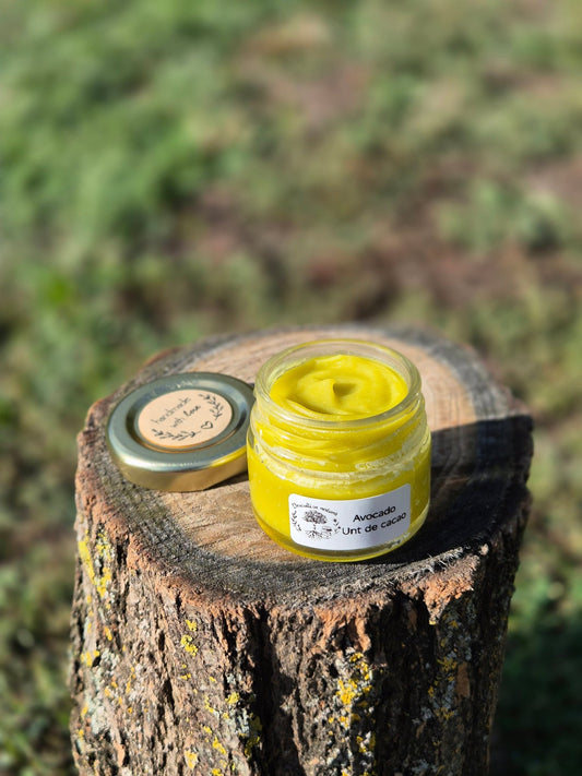 Cremă Naturală cu Ulei de Avocado si Unt de Cacao - 👣 Desculți în Natură