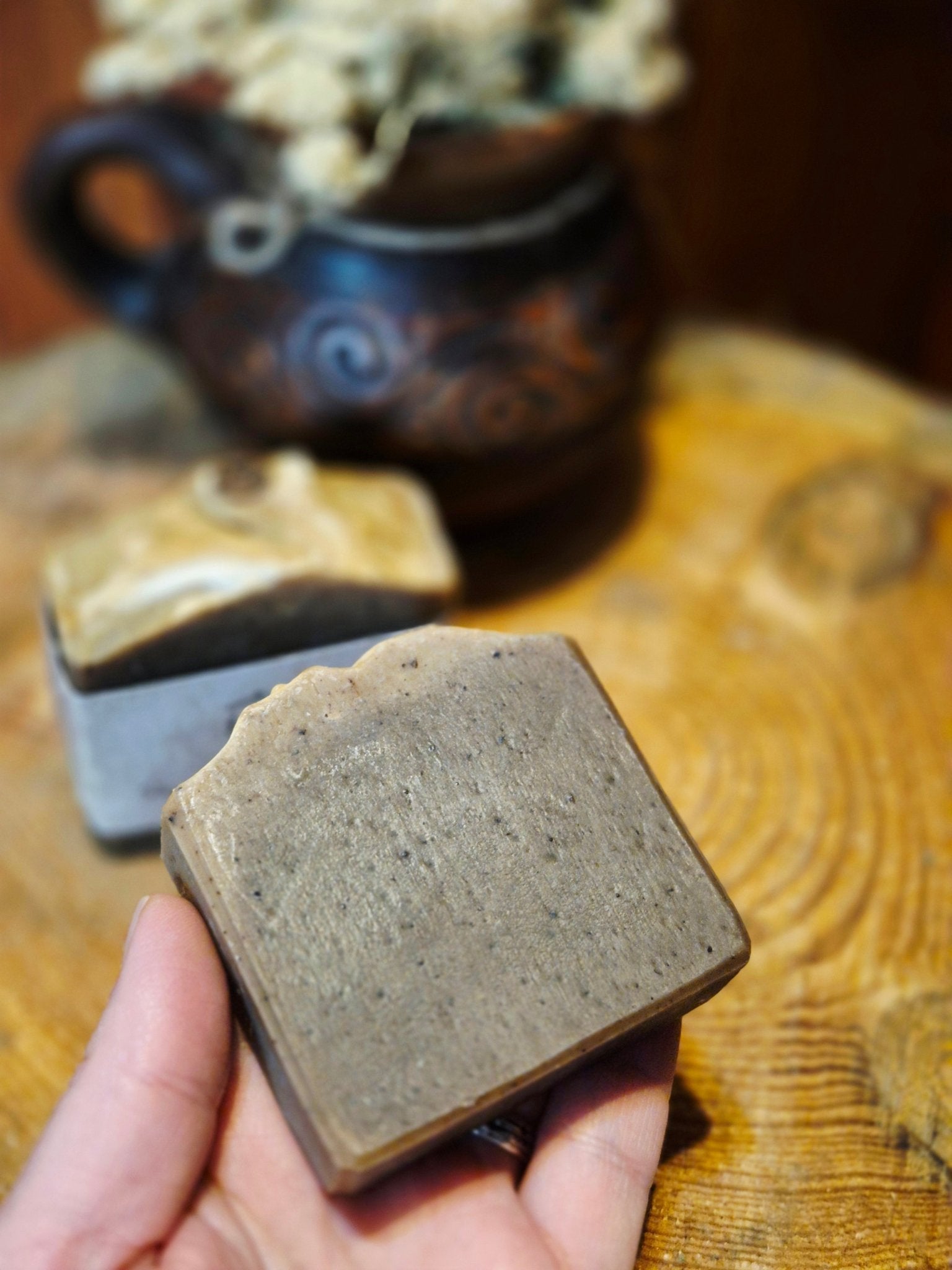 Săpun Natural Abraziv cu Cafea si Scorțișoară - 👣 Desculți în Natură