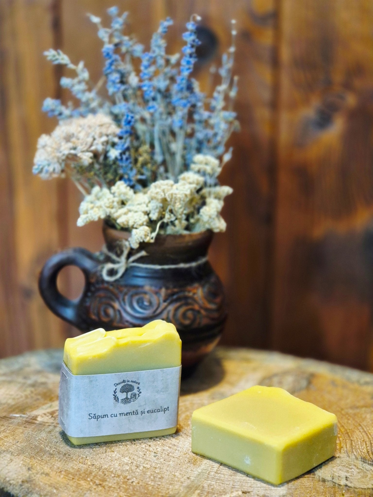 Săpun Natural cu Mentă si Eucalipt - 👣 Desculți în Natură